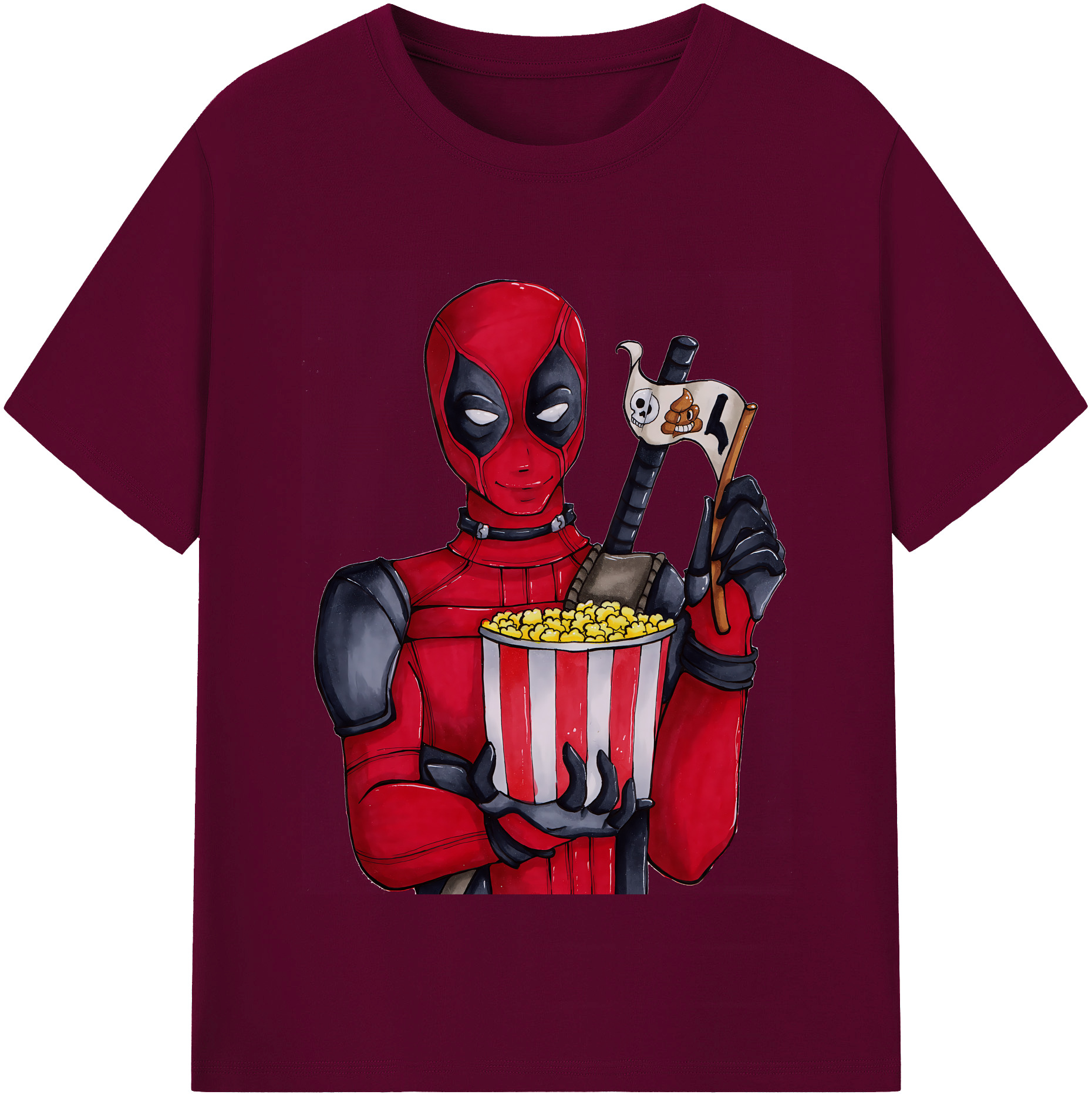 （画像用） Deadpool デッドプール レディースカジュアルプリントTシャツ（綿100％）